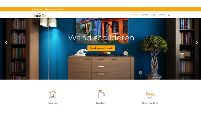 screenshot website klus 50 plus